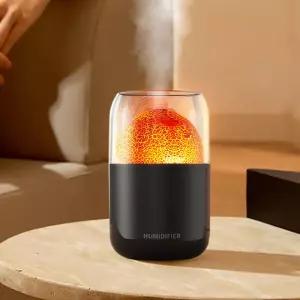 볼케이노 USB 무드등 가습기 250ml 탁상용 소형데스크가 필터 휴대용 사무실 실용 등가 책상 데스크용