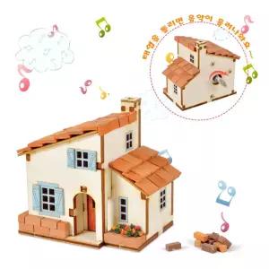 영공방 오르골만들기 DIY 태엽 스페인풍 집 만들기 (YM951) 꾸미기 침실 키트 만들기수업 학습 미술시간 장