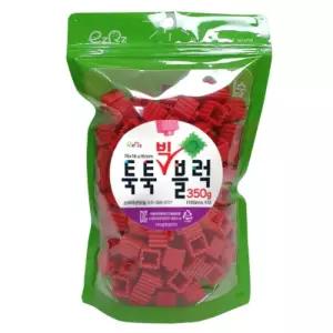 (이지툭툭 빅블럭) 16mm 리필 350g_빨강미니 장난감 조립 만들기 조립용 취미용품 어린이