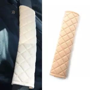 벨벳 베이지 커버 안전벨트스토퍼 안전벨트덮개 안전띠패드 쿠션