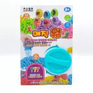 매직웜 자판기 1통 1타 12개입촉감놀이장난감 말랑 매직