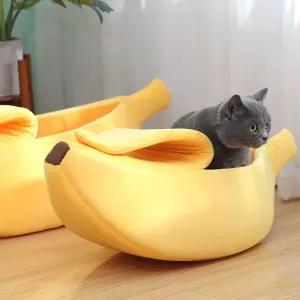 LW 바나나하우스 고양이 강아지 집 방석 쿠션 L XL애견 애묘 반려동물