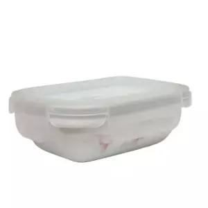 코렐 백합 도자기 뚜껑 반찬통 200ml 직사각 오븐찬 반찬 밀폐용기 보관 찬통 정사각찬 정사각 각밀폐