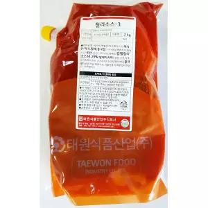 칠리소스3(태원 2K)요리용 조리용 칠리양념 맛있는 매운 매운맛 칠리