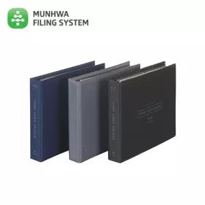 문화 실키 명함첩 300매(색상랜덤)철 사무용 판촉용 간편 4공철 포켓 케이스 명함집 보관함 명함