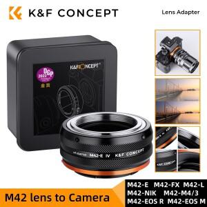 M42 마운트 렌즈용 K&F 컨셉 카메라 렌즈 어댑터 Sony E NEX Canon EF EOS R EOS M Nikon F Z Fujifilm FX