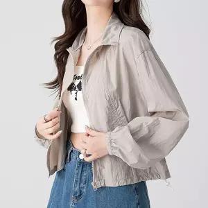 세미크롭 여성 바람막이 점퍼 데일리 간절기 잠바가벼운 봄아우터 외투 여름 경량 아우터 여자 등산