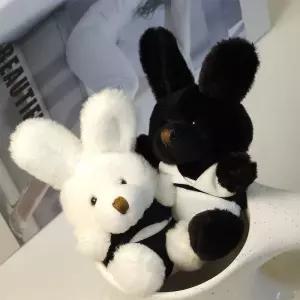큐트 미니 반려 토끼 인형 패션키링 가방고리 2Colors키링 키치한 Y2K 걸이 털인형 키링