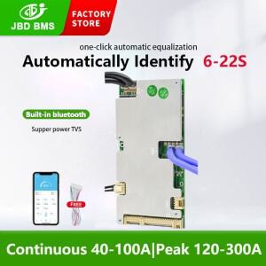 JBD 6S 8S 10S 13S 14S LiFepo4 BMS 24V 36V 48V 스마트 20A 30A 40A 50A 60A 80A 100A 밸런스 리튬 18650
