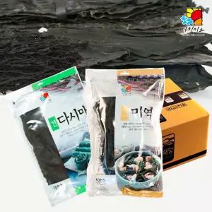 아침미소 해조류세트1호(미역 다시마) 기장 산모 건다 완도 건미역 염장 선물