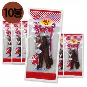 오징어 짱 롱다리 20g x 10봉맥주안주 주전부리 마른 간식 조미 육포 편맥 용안주 골프 골프장 오다리 왕다