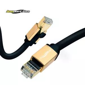 (AP-SFTP810) ANYPORT CAT.8 S-FTP 40G 초고속 랜케이블 블랙 골드메탈 10M선 LAN LAN연결 기가 UTP CAT 연