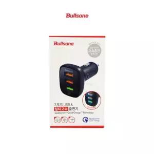 불스원 3포트 USB 멀티 고속충전기 차량용 홀더자동차 차량폰 자동차 충전기 핸드 휴대 스마트