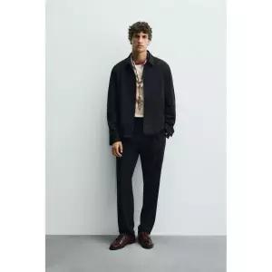 [정품] 자라 남자팬츠 데일리 바지 겨울 봄 슬랙스 청바지 ZARA 레귤러핏 플리츠 팬츠 - 네이비