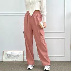 폴틴 골덴 카고 조거 와이드 팬츠 SD-230913W여성겨울바지 데일리 밴딩 밑단스트링 스트링