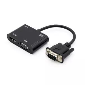 브이쥐에이 컨버터 미러링 동시출력 오디오지원 HDMI 음성 VGA 화면복제