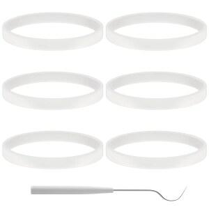 [미국배송] 닌자 블렌더 BL480 BL680 BL910 CT680을 위한 6개의 PCS 고무 가스켓 10CM 밀봉 화이트 오링 교체 부품