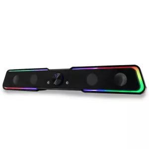 유니콘 SB-M9 2세대 레인보우 RGB LED 게이밍 USB 2사운드바 컴퓨터 PC 스피커 모니터 게임 게임용