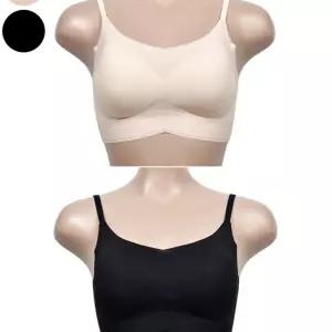 비스코스 레이온 노와이어 몰드 끈 스포츠 브라브라탑 운동 브라 이어 스탑