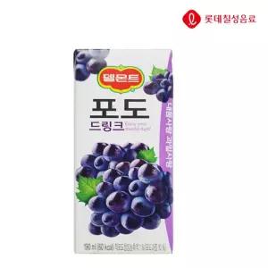 190mlX24개 델몬트 포도 음료수 드링크 과일쥬스 쥬스 포도쥬스
