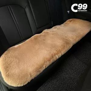 C99 인조양모 카시트 커버 뒷좌석차량용방석 자동차 미끄럼방지 용방석 뒷자리 겨울 퍼방석