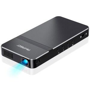 AKASO 미니 , 포켓 사이즈 DLP 휴대용 1080P 쿠키 HDMI WiFi 내장 충전식 배터리 스테레오 스피커 및 리모컨 영화 지원 - Type-C 업데이트