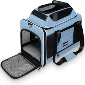 PAPZER 고양이 운반선 탑 익스펜더블 18x11x11 유나이티드 델타 아메리칸 항공 승인 개 객실 내 소프트 펫