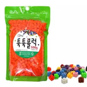 이지 툭툭블럭 500g 리필 (18칼라)툭툭 학습용 교육용 어린이 미니 블록 툭툭 조립