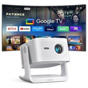 공식 라이선스 Google TV 4K WiFi 및 블루투스, 돌비/오토 포커스가 장착된 VOPLLs 실외 , 침실/홈/셀링용 휴대용 영화폰 무선 게이밍 와이파이
