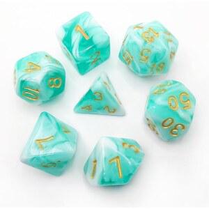 VVPESCA DND 주사위 세트 던전 드래곤 롤플레이 게임 RPG MTG 액세서리 U2013 D20 시스템 청록색 녹색