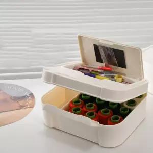 대용량 바느질 세트 반짇고리함 대형 도구 실바늘 DIY 비즈 생활용품 휴대용 뜨개질 재봉 의류수선 가방 미