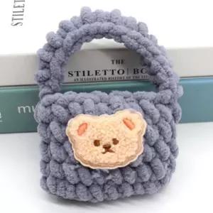코바늘 미니 장식 키링 가방 뜨기 만들기 패지인형 패지 DIY 뜨개실 패치 와펜 곰 캐릭터 리폼 자수 귀여운
