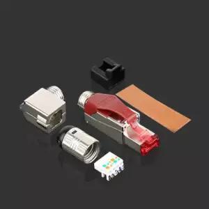CAT8 RJ45 플러그 Toolless 부트 타입 꺾임 랜공사자재 케이블 작업용 인터넷선캡 LAN LAN부품