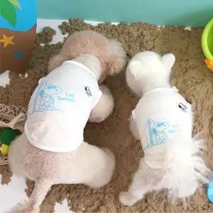 패리스독 피너츠 쿨썸머 티셔츠(화이트)반려견여름옷 강아지나시 나시 민소매 동물패션 외출복 개외출복 강