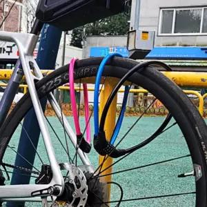 자전거 와이어 자물쇠 1개 색상 랜덤 보안장치 잠금 보안용 비밀 번호 번호키 고리 다이얼