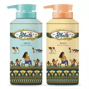 무궁화 샤워때비누 바디솝 500ml X 2개(사해소금+화산송이) 클렌저 클린서 각질제거 관리 묵은 필링 필필