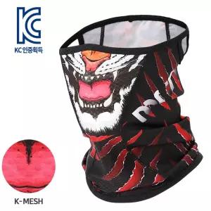 (MASK SR1-BENGAL TIGER)뱅갈 타이거 K-매쉬 마스크자전거토시 쿨토시 라이딩 팔토시 스컬캡 두건 모자 토