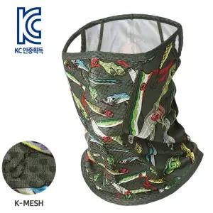 (MASK SR1-FISHING)피싱 K-매쉬 마스크자외선 기능성 방한 후드넥워머 간지 라이딩 메쉬 자전거 전면메쉬