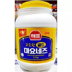 은박마요네즈 (해표 3.2k)맛있는 요리용 대용량 식당 업소 가게 조리용 골드 다용도 마요네즈통 마요네즈