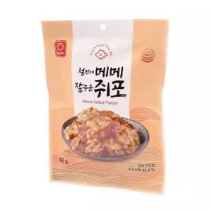 한진) 철판에 메메 잘구운 (쥐포) 48g(1박 20개입)조미 건어포 구운 미니 봉지 술안주 고급 에구운 맛있는