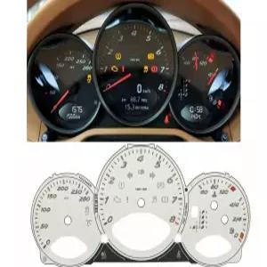 포르쉐 987.2a Cayman/Boxster 계기판 타코 오버레이 2006-2011용 Speedo DIALS 게이지 페이스플레이트