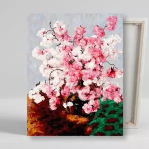 DIY 페인팅 캔버스 물감 붓 세트 매력적인 벚꽃색칠북 컬러링 워터 수채링 단체선물 판촉물 그림놀이