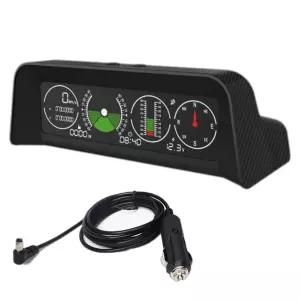 자동차 경사계 HUD GPS 속도계 MPH KMH 디지털 레벨 틸트 게이지 컴퍼스 알티미터 나이트 비전 범용