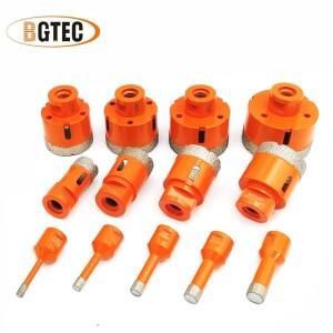 BGTEC 1개 타일 드릴 비트 M14 나사형 포세린 코어 대리석 석재 홀쏘 화강암 크라운 직경 6-110mm 홀 오프