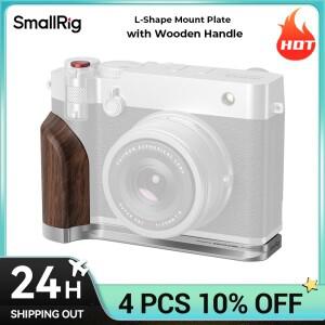 FUJIFILM GFX100RF용 나무 손잡이가 있는 SmallRig L자형 마운트 플레이트, 셔터 버튼 캡이 양면 그립, 아