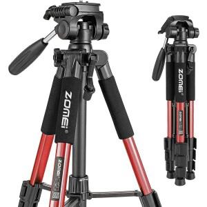 Zomei 전문 휴대용 여행 알루미늄 카메라 바닥 삼각대 스탠드 및 팬 헤드 전화 DSLR 디지털 Canon Nikon 비