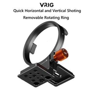 VRIG Arca 링 렌즈 칼라 Sony FX3/FX30/A7M4/A7S3/A7R4/A6400용 수직 삼각대 마운트 퀵 릴리스 회전 가능