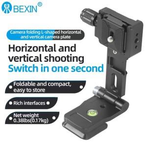 벡신 접이식 카메라 L 홀더 퀵 릴리즈 플레이트 아르카 도브테일 베이스 1/4 콜드슈 DSLR 삼각대 비디오 브