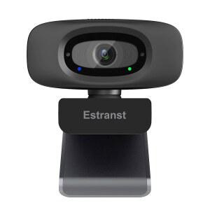 [미국배송] 프라이버시 커버 및 노이즈 캔슬링 마이크가 있는 ESTRANST USB 웹캠 ZOOM TEAMS YOUTUBE XBOX 노트북 MAC 데스크톱 모니터용 외장 1080P 컴퓨터 웹 카메라와 함께 작동합니다