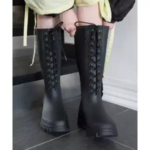 ROCKFISH WEATHERWEAR PLATFORM LACEUP RAIN BOOTS LONG - 3 colors